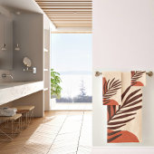 Abstrakte, minimalistische Kunst aus Palmenblätter Badhandtuch Set