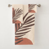 Abstrakte, minimalistische Kunst aus Palmenblätter Badhandtuch Set (Insitu)