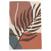 Abstrakte, minimalistische Kunst aus Palmenblätter Mittlere Geschenktüte (Vorderseite)