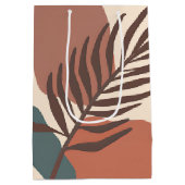 Abstrakte, minimalistische Kunst aus Palmenblätter Mittlere Geschenktüte (Rückseite)