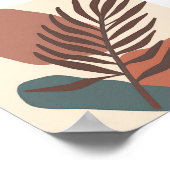 Abstrakte, minimalistische Kunst aus Palmenblätter Poster (Ecke)