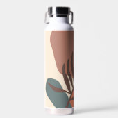 Abstrakte, minimalistische Kunst aus Palmenblätter Trinkflasche (Vorne)