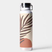 Abstrakte, minimalistische Kunst aus Palmenblätter Trinkflasche (Rückseite)