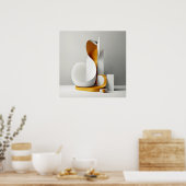 Abstrakte Minimalistische Kunst im Hintergrund Poster (Küche)
