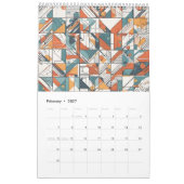 Abstrakte minimalistische Kunst Kalender (Feb 2027)
