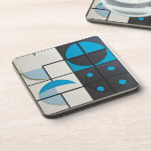 Abstrakte Minimalistische Kunst mit geometrischen  Getränkeuntersetzer (Linke Seite)