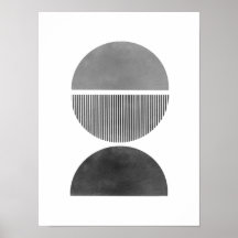 Abstrakte Minimalistische Kunst - Semi Circles 1