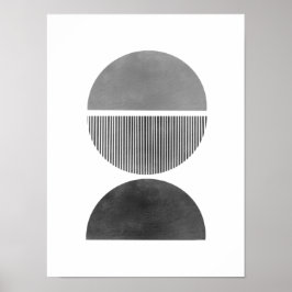 Abstrakte Minimalistische Kunst - Semi Circles 1 Poster