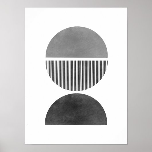 Abstrakte Minimalistische Kunst - Semi Circles 1 Poster (Vorne)