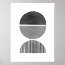 Abstrakte Minimalistische Kunst - Semi Circles 2