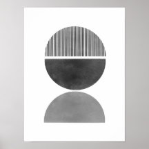 Abstrakte Minimalistische Kunst - Semi Circles 3