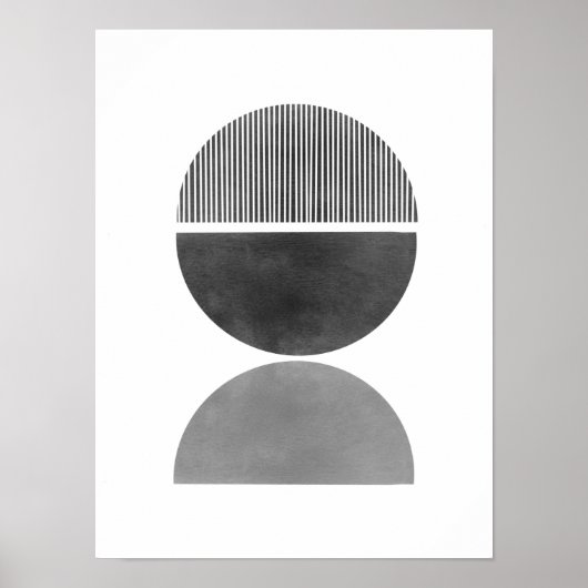 Abstrakte Minimalistische Kunst - Semi Circles 3 Poster (Vorne)