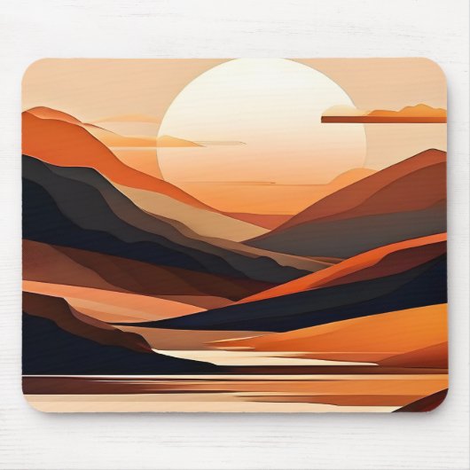 Abstrakte minimalistische Landschaft Mousepad (Vorne)