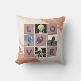 Abstrakte Minimalistische Liebe Pelican Foto Kissen