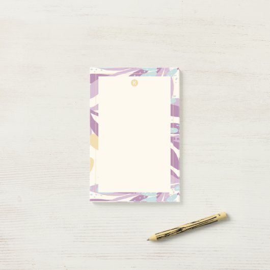 Abstrakte Minimalistische Liebe Valentine Branchen Post-it Klebezettel (Auf Schreibtisch)