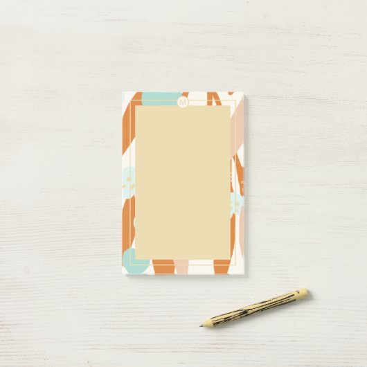 Abstrakte Minimalistische Liebe Valentine Herz-Bra Post-it Klebezettel (Auf Schreibtisch)