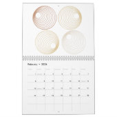 Abstrakte Minimalistische Linde und geometrische F Kalender (Feb 2026)