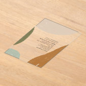 Abstrakte Minimalistische Malerei Moderne Hochzeit Acryleinladungen (Ablage )