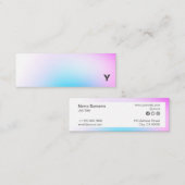 Abstrakte Minimalistische Mini Visitenkarte (Vorne/Hinten)