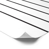 Abstrakte Minimalistische Rainbow Schwarz-weiß Lin Poster (Ecke)