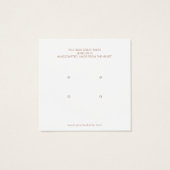 Abstrakte Minimalistische Schmuckkarte (Rückseite)