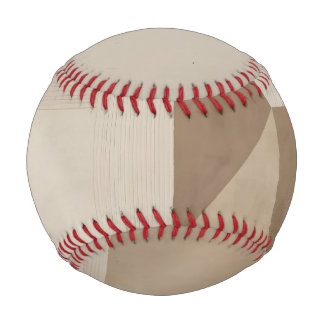 Abstrakte minimalistische Wabi-Stil-Geometrie-Kuns Baseball