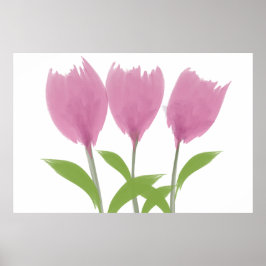 Abstrakte minimalistische Wasserfarben Blume Poster
