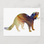 Abstrakte Mink-Silhouette Postkarte (Vorderseite)