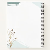 Abstrakte Minze und Moss Green Sketchbook Notizblock (Rückseite)