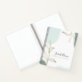 Abstrakte Minze und Moss Green Sketchbook Notizblock (Innenseite)