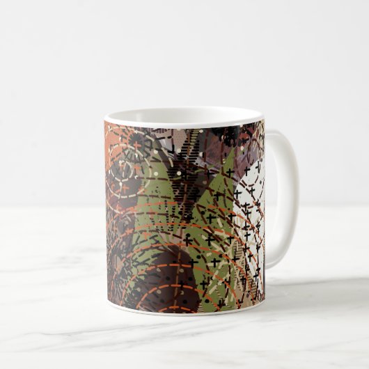 Abstrakte Mischmedienfarben Kaffeetasse (VorderseiteRechts)