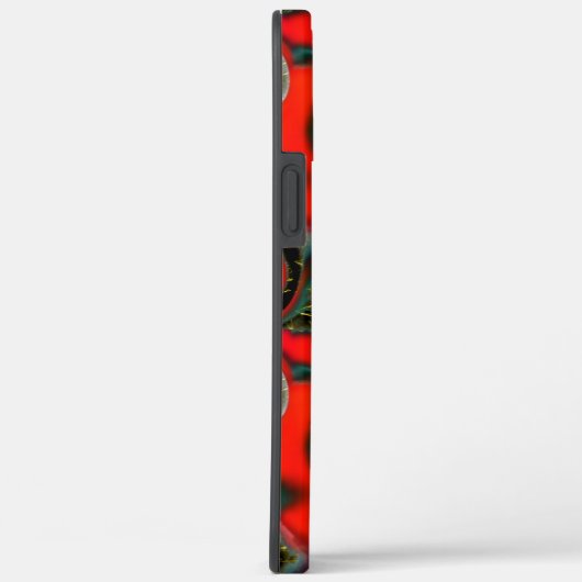 Abstrakte Mischung von rotem Farbverlauf auf graue Case-Mate iPhone Hülle (Rückseite / Rechts)