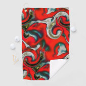 Abstrakte Mischung von rotem Farbverlauf auf graue Golfhandtuch (Insitu)