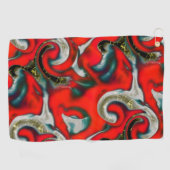 Abstrakte Mischung von rotem Farbverlauf auf graue Golfhandtuch (Horizontal)