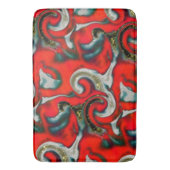 Abstrakte Mischung von rotem Farbverlauf über sand Badematte (Vorderseite Vertikal)