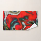 Abstrakte Mischung von rotem Farbverlauf über sand Badhandtuch Set (Handtuch)