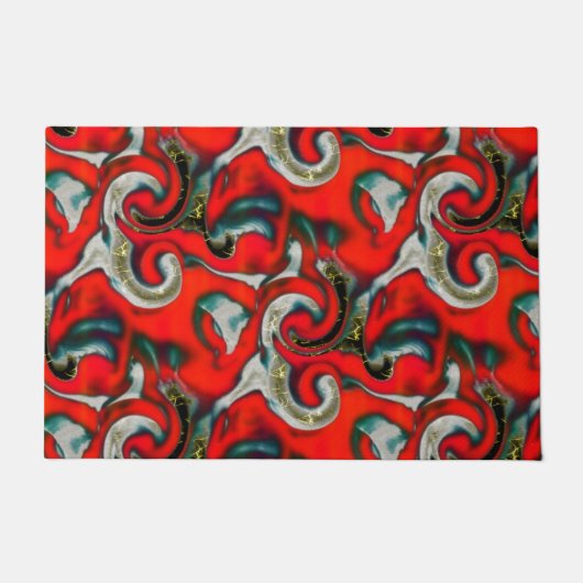 Abstrakte Mischung von rotem Farbverlauf über sand Fußmatte (Vorderseite)