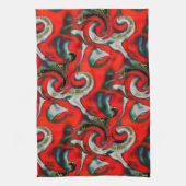 Abstrakte Mischung von rotem Farbverlauf über sand Geschirrtuch (Vertikal)