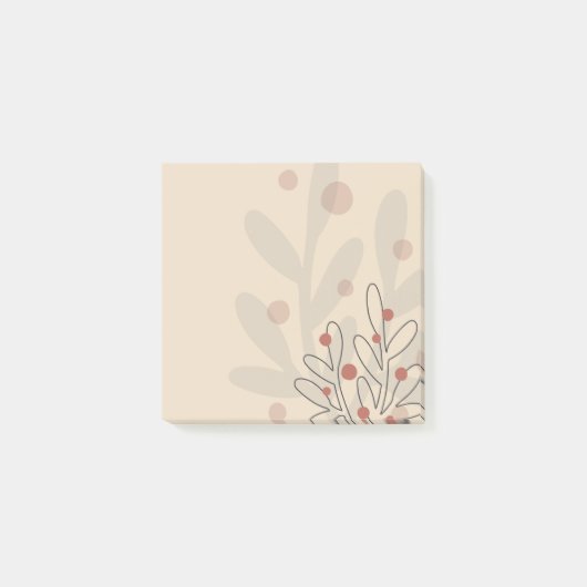 Abstrakte Mistel Weihnachtsferien Gestaltung Post-it Klebezettel (Vorderseite)