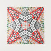 Abstrakte, mit Zierleisten ausgekleidete, gestreif Wandteppich (Vorderseite (Horizontal))