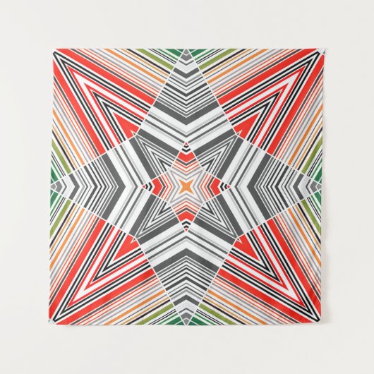 Abstrakte, mit Zierleisten ausgekleidete, gestreif Wandteppich (Vorderseite (Horizontal))