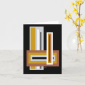 Abstrakte Mitteilungskarten für gestapelte Rechtec (Gelbe Blume)