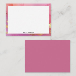 Abstrakte Mitteilungskarten mit Hot Pink