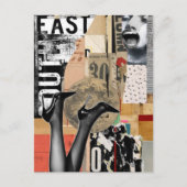 Abstrakte Mixed-Media-Collage Beine Postkarte (Vorderseite)