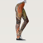 Abstrakte Mixed Media Earthy Autumnal Colors Leggings (Rechts)