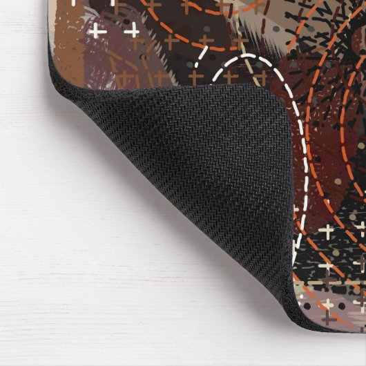 Abstrakte Mixed Media Earthy Autumnal Colors Mousepad (Ecke)