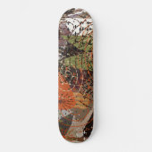 Abstrakte Mixed Media Earthy Autumnal Colors Skateboard (Vorderseite)