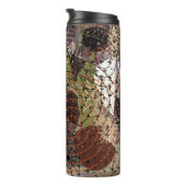Abstrakte Mixed Media Earthy Autumnal Colors Thermosbecher (Nach rechts gedreht)