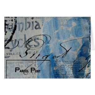 Abstrakte Mixed Media und Digital in Blue All Occa