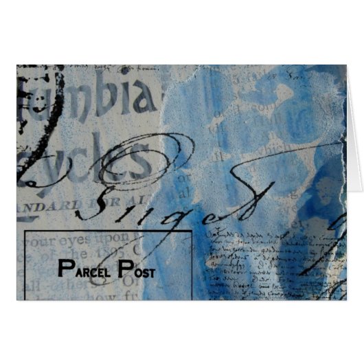 Abstrakte Mixed Media und Digital in Blue All Occa (Vorderseite (Horizontal))